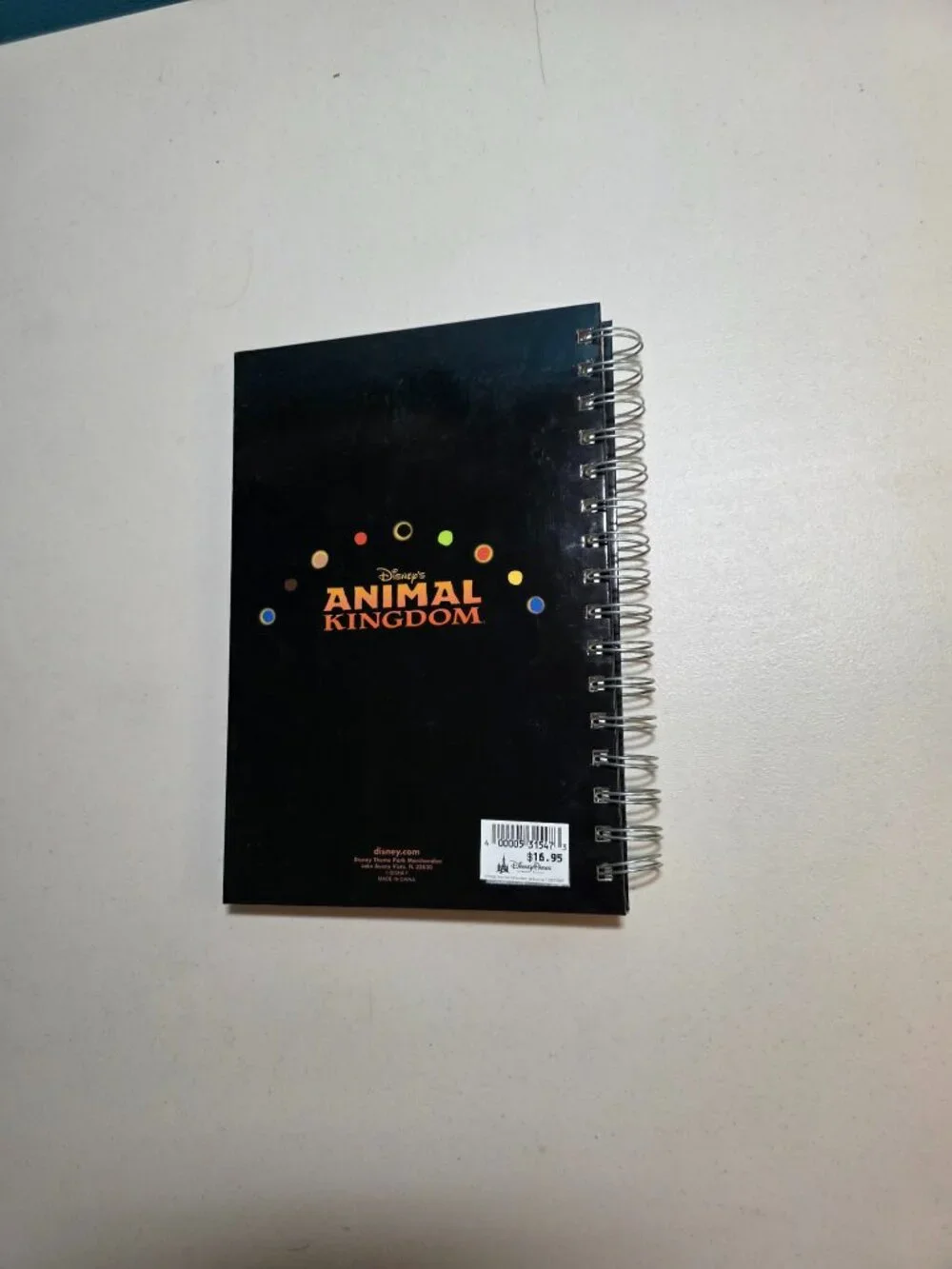 Disney Parks Exclusive Animal Kingdom Black Safari Tree of Life Spiral Notebook